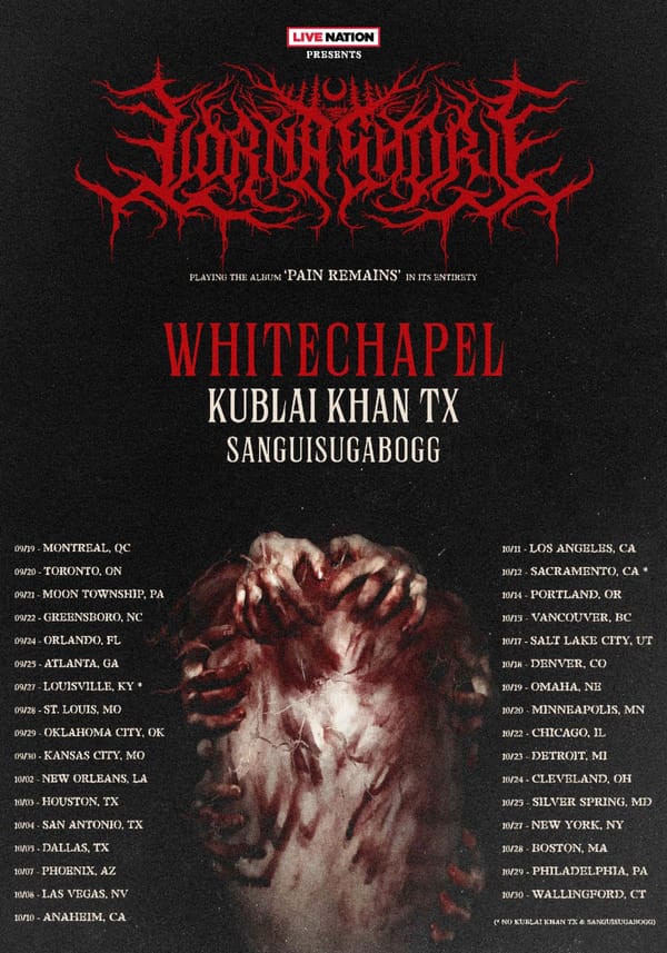 Lorna Shore Announces North American Headlining Tour Featuring Whitechapel, Kublai Khan TX, Sanguisugabogg